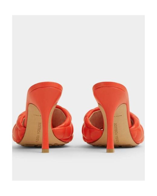 Bottega Veneta Red Padded Open Toe Sandals