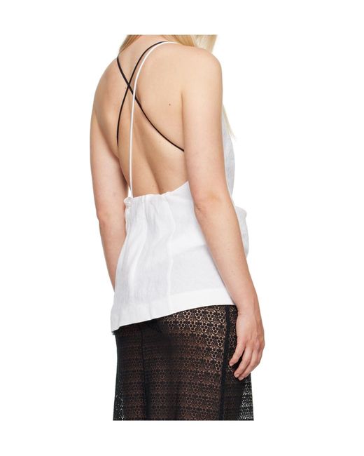 TOVE White One-Shoulder Vest