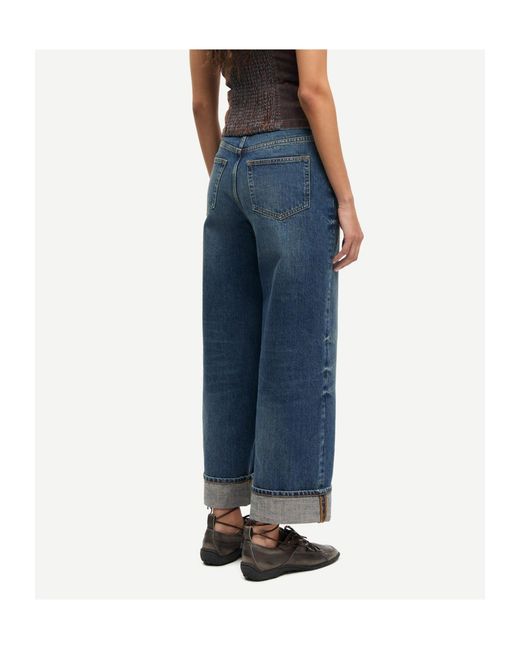 Samsøe & Samsøe Blue Faded Turn-Up Jeans