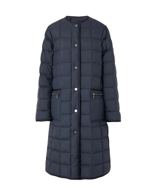 Moncler Blue Faisan Collarless Down Jacket