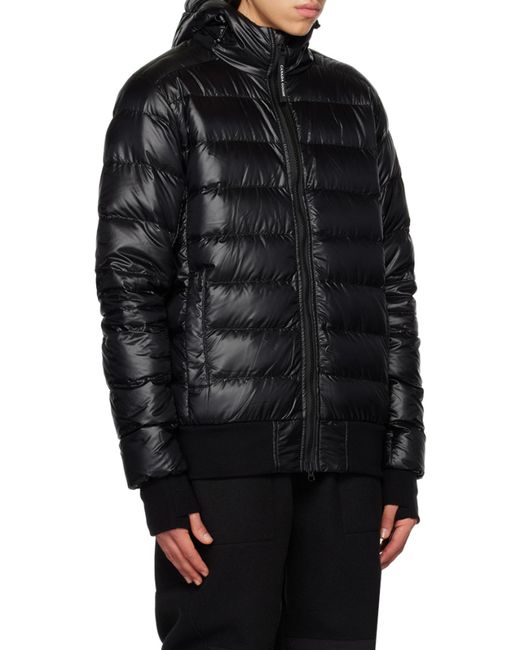 Canada Goose Black Crofton Hooded Padded Jacket for men