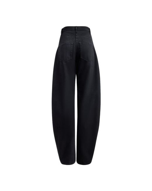 Alaïa Blue Alaïa High-Waist Round Jeans
