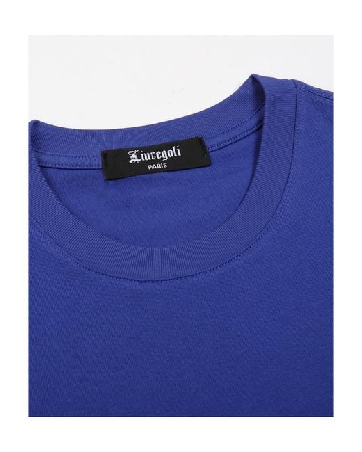 LIU REGALI Blue Logo Details Short-Sleeved T-Shirt