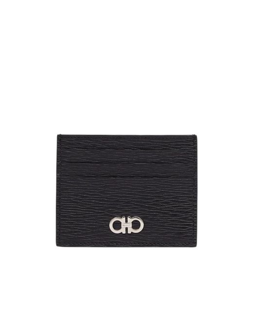 Ferragamo Black Ferragamo Gancini Colour-Block Effect Cardholder for men