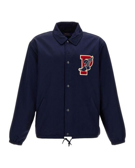 Polo Ralph Lauren Blue 'Coach' Jacket for men