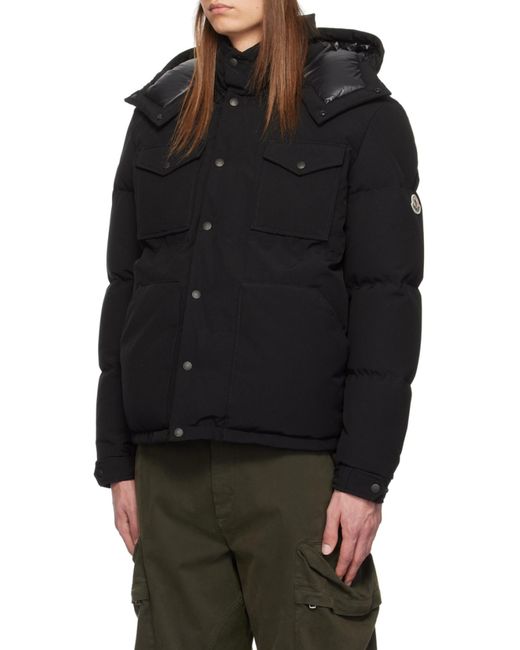 Moncler Black Fornas Hooded Short Padded Jacket for men