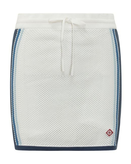 Casablanca Gray Drawstring Mesh Mini Skirt