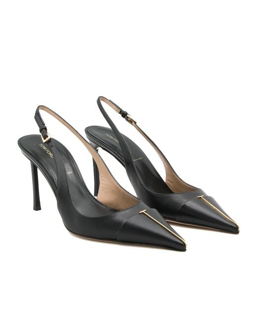 Tom Ford Metallic Pointed Toe High Heel Sandals