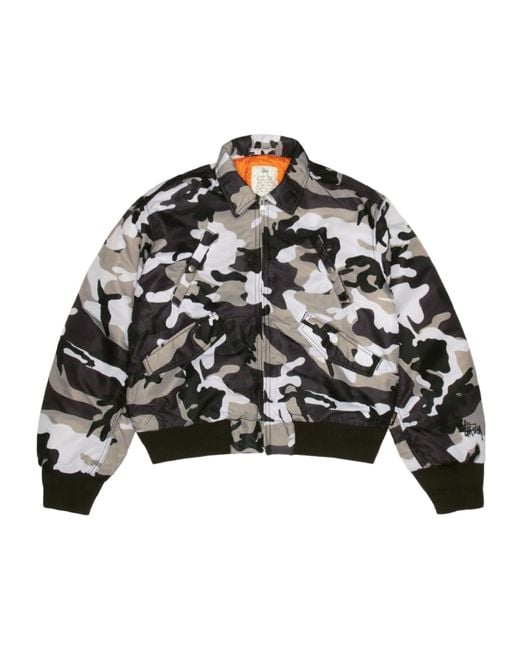 Stussy Black Flight Bomber for men