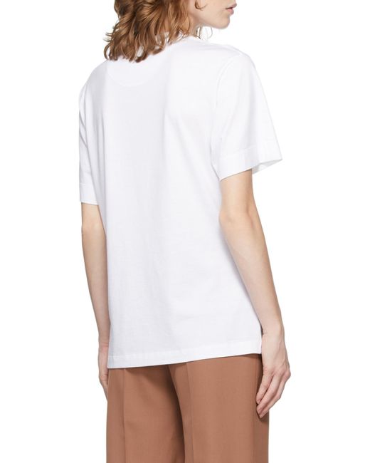 Chloé White Maxi Logo-Print Short-Sleeve T-Shirt