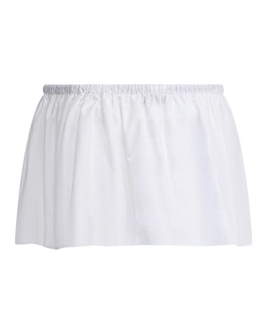 Miu Miu White Cotton Short Skirt