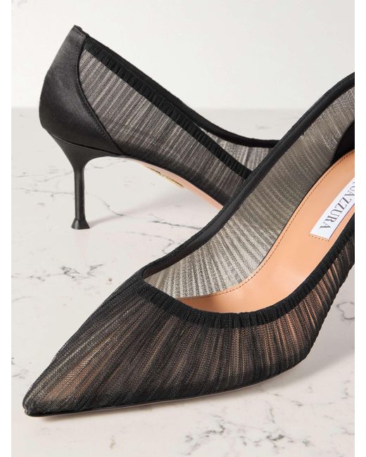 Aquazzura Gray Pointed Toe Pumps