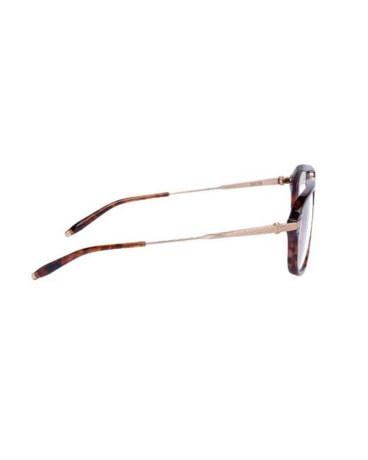 Akoni White Tortoiseshell-Effect Geometric-Frame Glasses for men