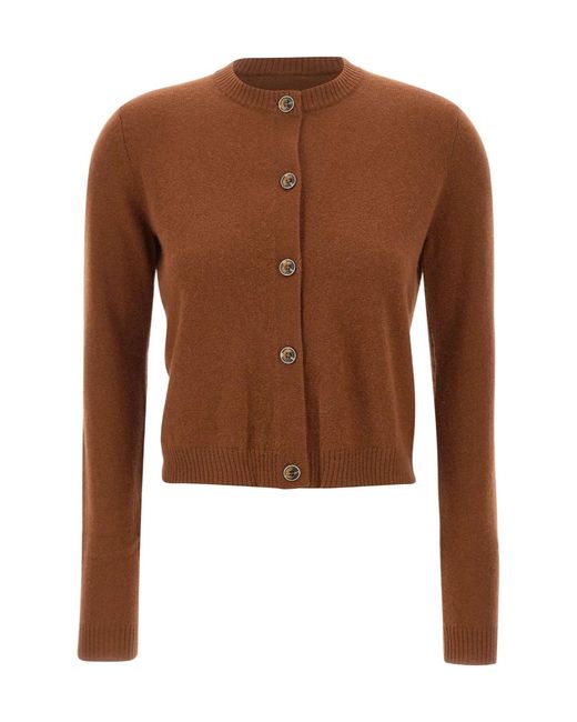 Marella Brown Cicogna Crew Neck Cardigan