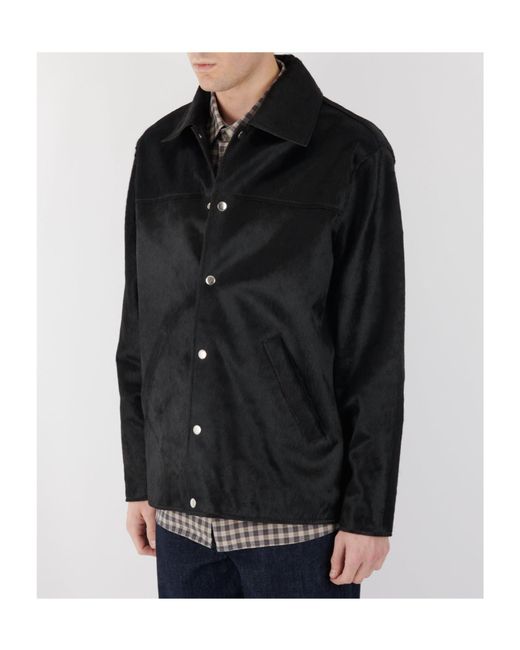 sunflower Black Lapel Leather Jacket for men