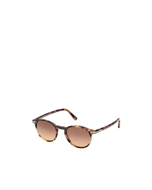 Tom Ford Metallic Eyewear Andrea Round Frame Sunglasses for men