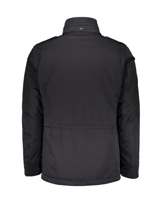 Herno Black High Neck Long-Sleeved Padded Jacket for men