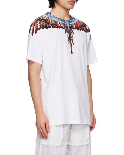 Marcelo Burlon White County Of Milan Wings Printed T-Shirt for men