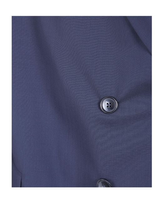 PT01 Blue Double Breasted Jacket for men