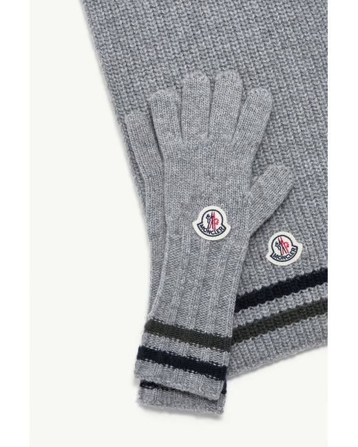 Moncler White Striped Wool Set