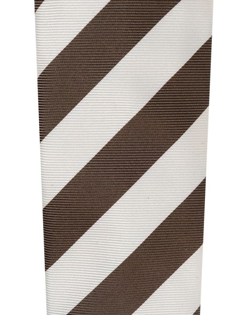DSquared² White Striped Classic Tie for men