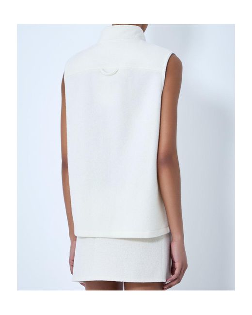 Rier Blue Sleeveless Zipper Vest