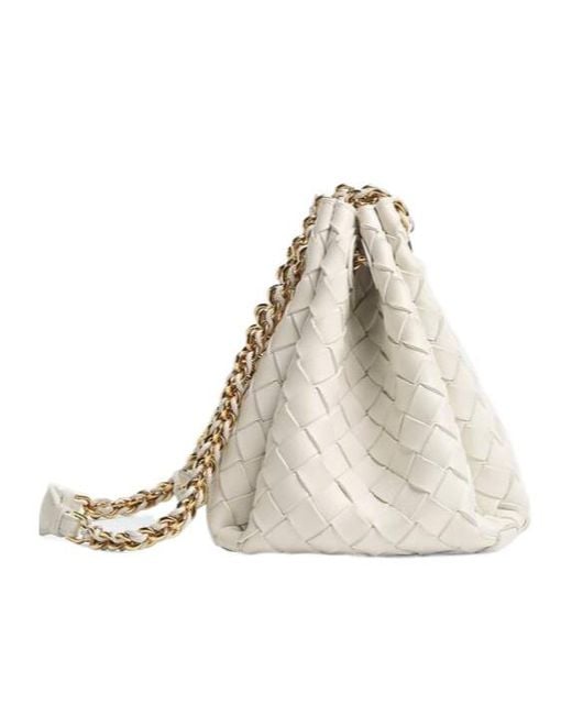 Bottega Veneta Natural Leather Parachute Shoulder Bag