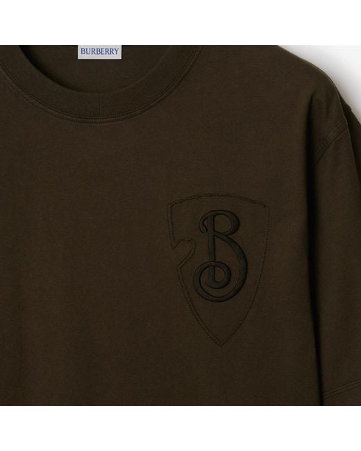Burberry Green B Shield T-Shirt for men