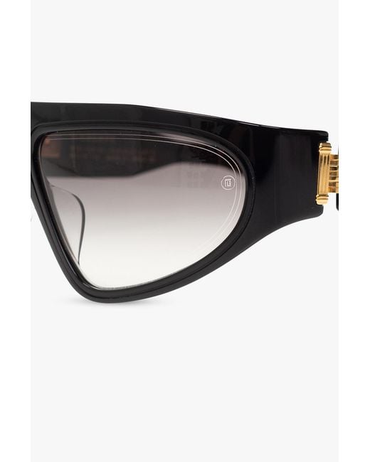 Balmain White Eyewear B-Escape Geometric Frame Sunglasses