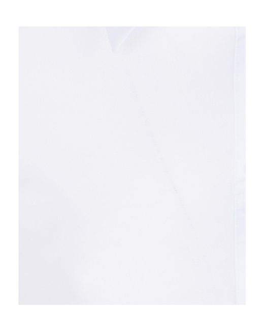 D.exterior White Long-Sleeve Shirt With Snap Closures