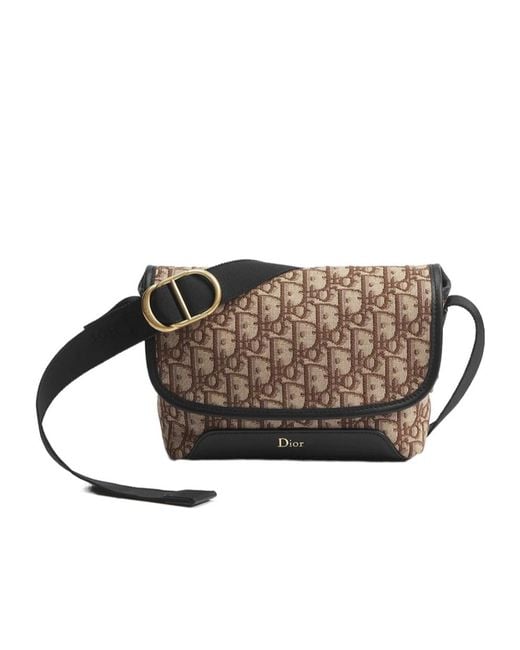 Dior Brown Mini Jett Messenger Bag With Flap for men