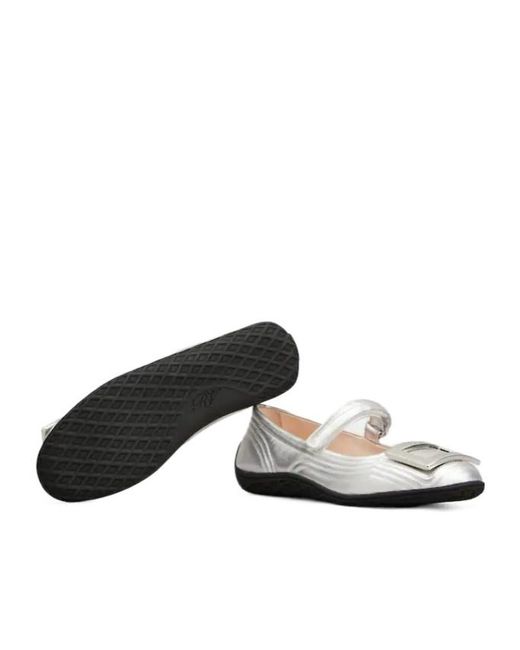 Roger Vivier White Viv Low Mary Janes