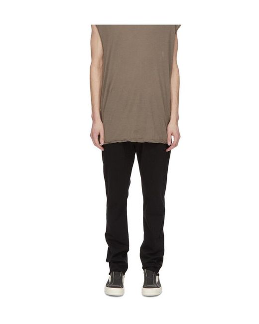 Rick Owens Black Drawstring Casual Pants for men