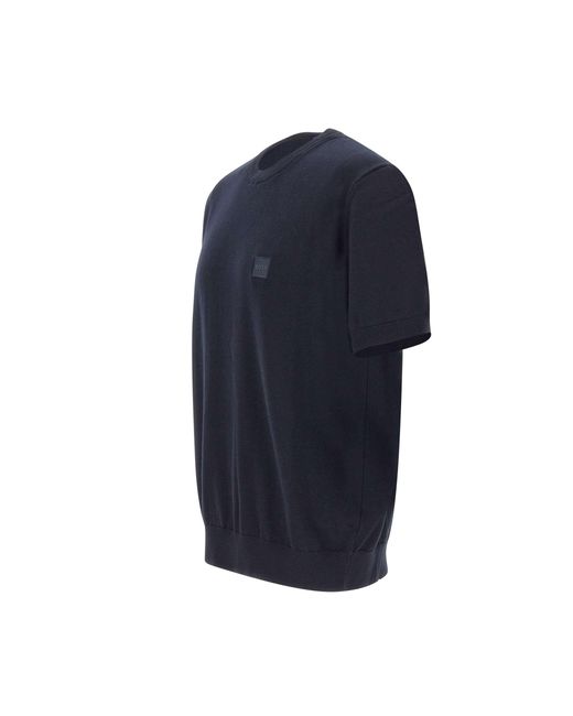 Boss Blue Kanacho Short-Sleeve Sweater for men