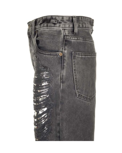 DARKPARK Gray Karen Distressed Sequin Jeans