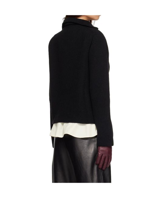Mackage Black Gladys Knit Half-Zip Pullover Sweater