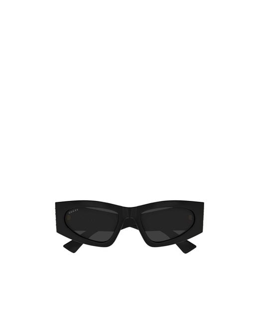 Gucci Black Eyewear Cat-Eye Frame Sunglasses