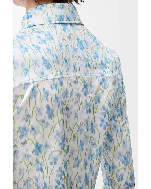 Loewe Blue Satin Jersey Shirt
