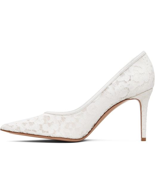 Gianvito Rossi White Claudia 85 High Heels