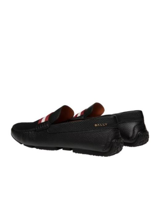 Bally Blue Striped Driving Shoes for men