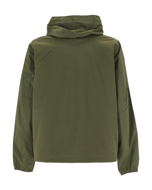 K-Way Green Jake Plus.2 Zip-Up Reversible Jacket for men