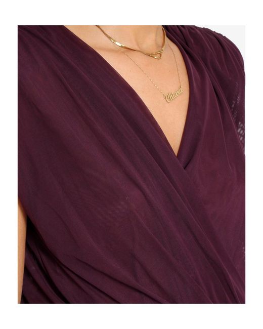 Amazuìn Purple Ruffled Mini Dress