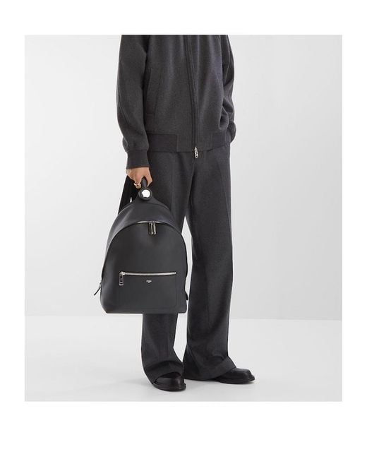 Fendi Black Chiodo Medium Backpack for men