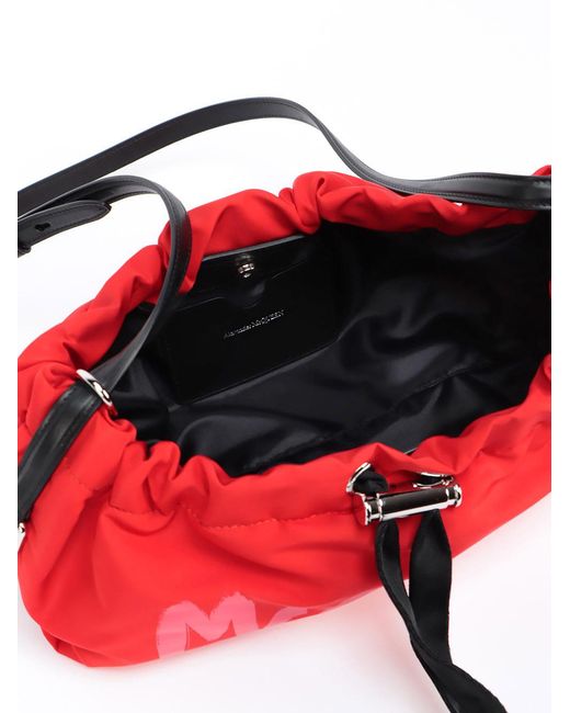 McQueen Red The Bundle Drawstring Bag