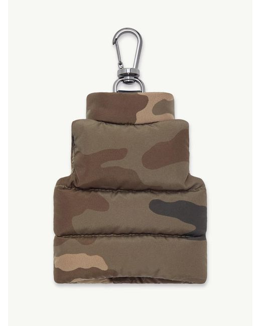Moncler Brown Gilet-Shaped Key Ring for men