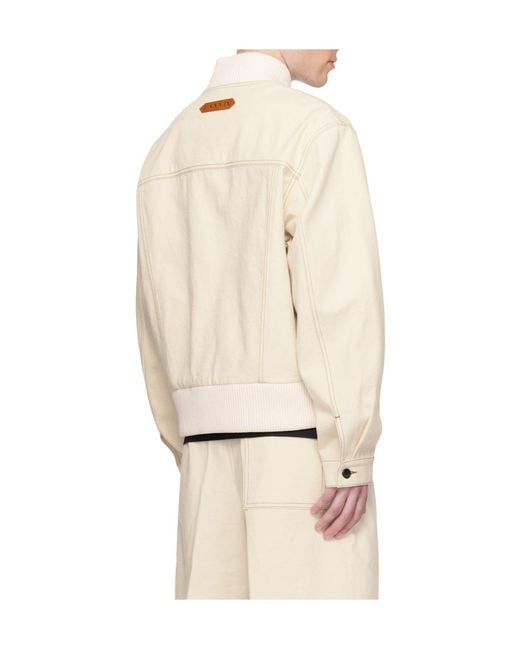 Lanvin Natural Teddy Long-Sleeved Casual Jacket for men