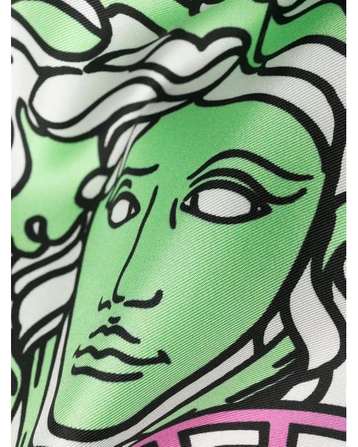 Versace Multicolor Medusa Head Silk Robe for men