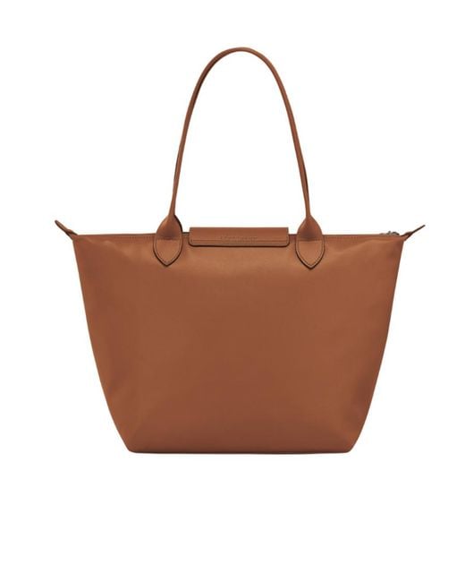 Longchamp Brown Le Pliage Xtra Snap-Buttoned Medium Tote Bag