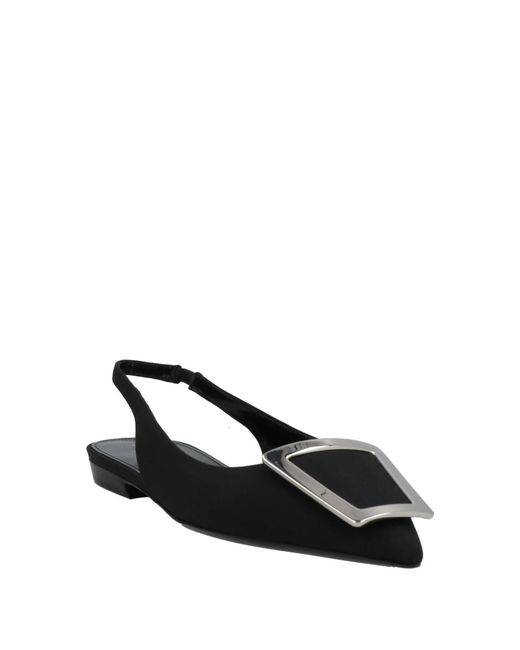 Saint Laurent Black Solid Color Flat Shoes