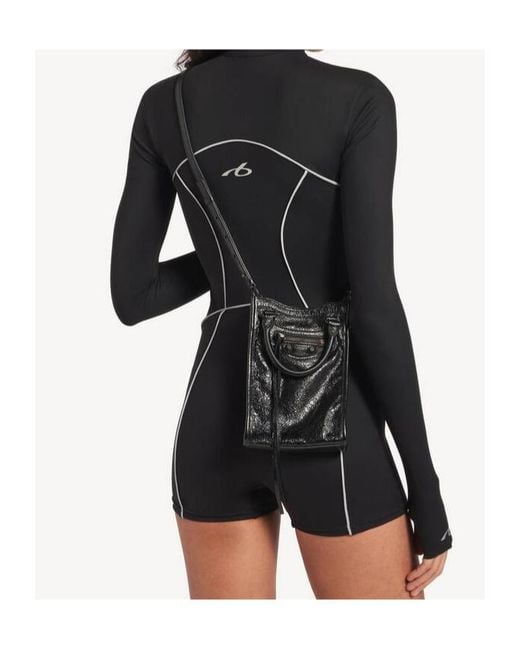 Balenciaga Black Le City Tote Phone Holder